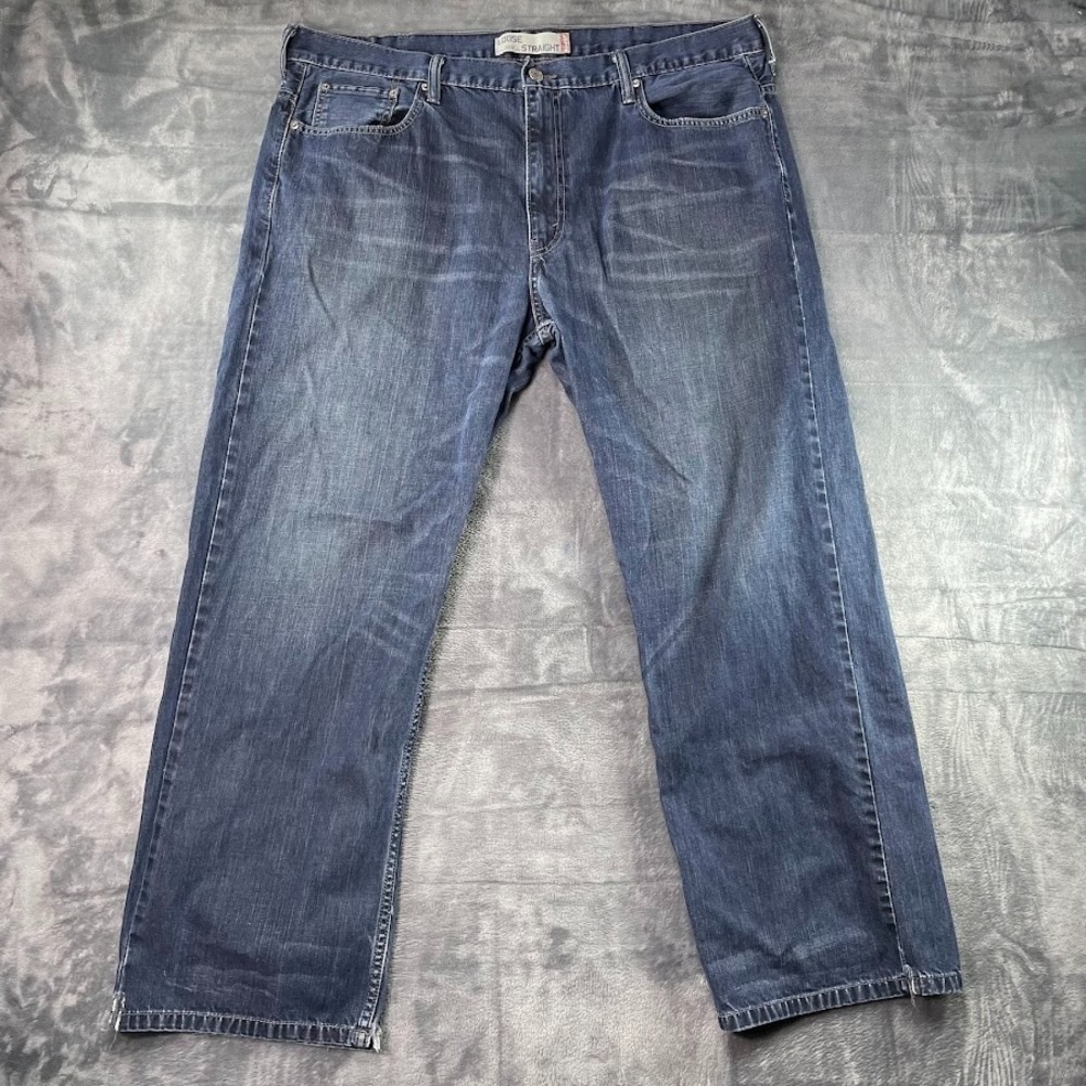 Levi Strauss 569 Loose Straight Stretch Jeans Mens 40x30‎ Dark Wash Blue Denim